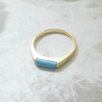 リングスリーピングビューティーターコイズ18金リング指輪