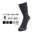 締め付けない靴下 ゆったり ゴムなし 靴下 メンズ 足首 ゆるい 大きいサイズ 27-29cm 5足組