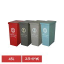 スライドペール 45L(パリス柄) ゴミ箱 スライドペール ごみ箱 棚下ペール カラーペール 分別ゴミ箱 おしゃれスタイリッシュ 機能性ペール 45L 45L以上ゴミ箱 平和工業 レッド ブラウン ベージュ ブルー
