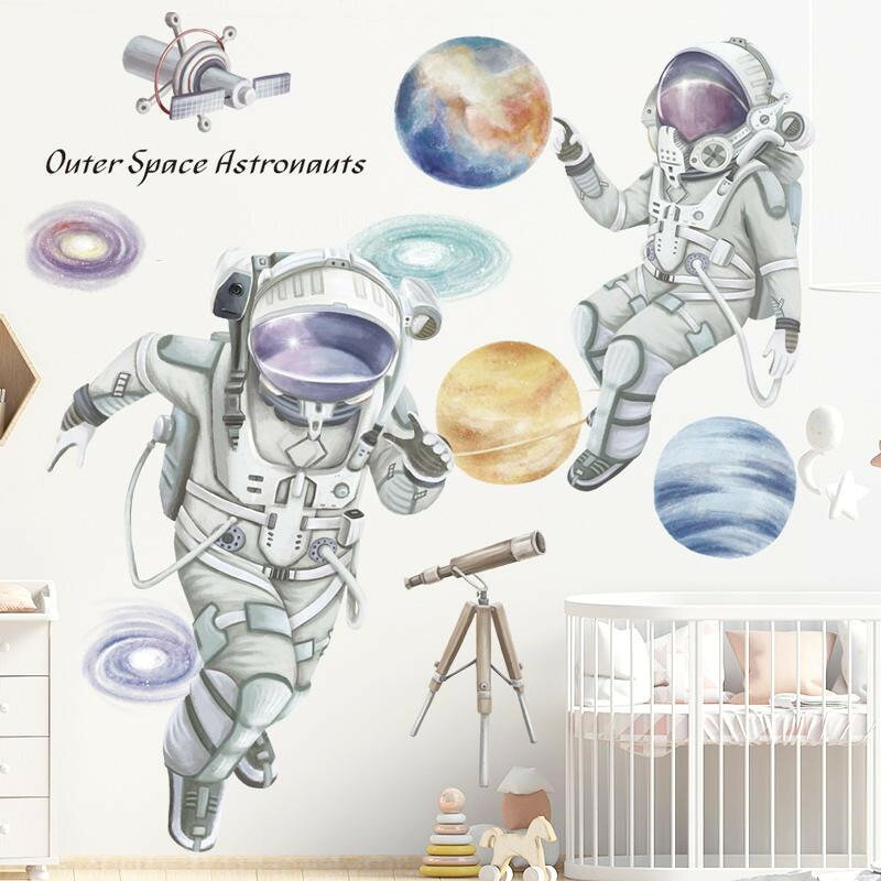 樂天商城 - ウォールステッカー 剥がして貼る 宇宙飛行士 カートゥーン 子供 寝部屋 壁装飾 居間飾り かわいい 童心守り