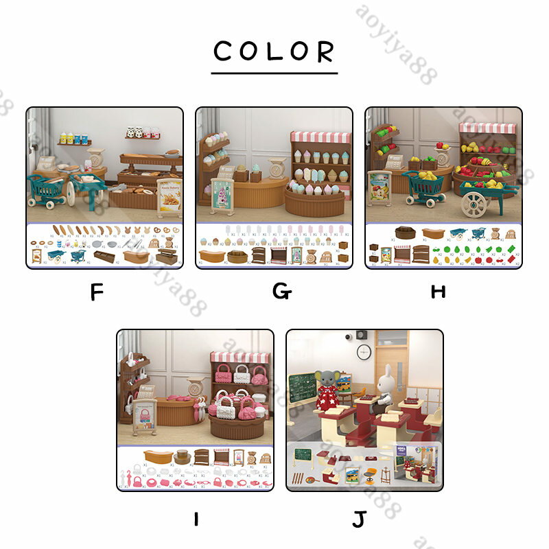 ミニチュア dollhosue ミニ家具 ワンシーン ドール用 セット内容 面白い mini アクセサリー DIY 人形の家 装飾 誕生日 ギフト 3