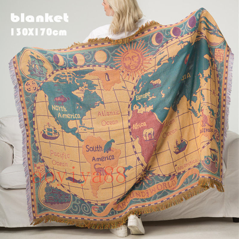 樂天商城 - 世界地図 面白い blanket ブランケット タペストリー 掛け布団 保暖 冷房対策