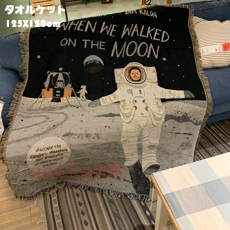 ソファー毛布 タペストリー ブランケット 掛け布団 心地良い 面白い 冷房対策 宇宙飛行士挿絵