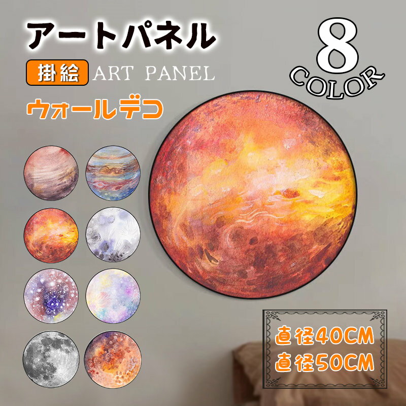 Rakuten - 天体 おしゃれ 壁画 癒し アートパネル アートフレーム 丸い 額縁付き アルミ ガラス ポスター 壁掛け ウォールデコ インテリア雑貨 応接間 子供部屋