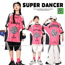 ヒップホップ 衣装 キッズダンス衣装 セットアップ 韓国 子供ダンス服 派手 ピンク 白 黒 K-POP hiphop 男の子 ガールズ ダンス衣装 キッズ レ...