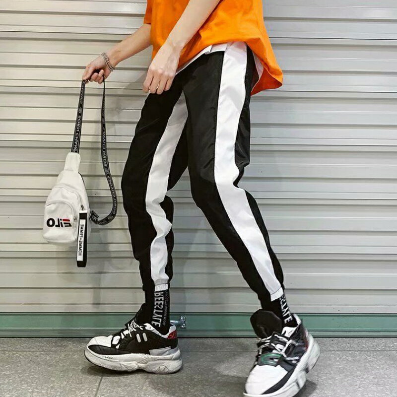 ダンスパンツヒップホップダンス衣装レディースメンズ大人HIPHOPダンスファッションシャカシャカパンツダンスレッスン着練習着K-POP韓国黒白