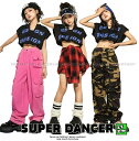 ダンス衣装 キッズ K-POP 韓国 ガールズ ヒップホップ 子供ダンス服 ダンスウェア キッズダンス衣装 セットアップ レッスン着 ヘソ出しトップス パンツ 黒 ピンク 赤 迷彩パンツ