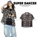 迷彩柄シャツ キッズダンス衣装 ヒップホップ ファッション ダンス衣装 キッズ トップス 男の子 ガールズ 柄シャツ 派手 K-POP 韓国 カモフラージュ