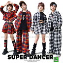 チェック柄 K-POP ダンス衣装 韓国 キッズダンス衣装 ガールズ 男の子 セットアップ 子供ダンス服 ダンスウェア ダンス衣装 キッズ シャツ スカート パ...