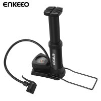 enkeeo 空気入れ 携帯ポンプ ゲージ付 ミニ型 120PSI空気圧上限 バルブ二種付き 取付け不要 自転車 米式 仏式 対応 フロアポンプ サッカーボール ビーチボールなどにも対応 自転車 ロードバイク 空気入れ