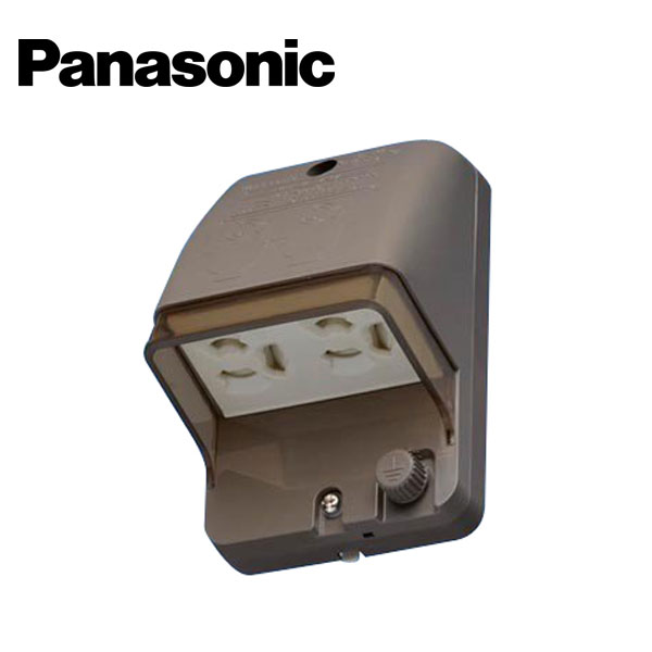 Rakuten - Panasonic/パナソニック WK4105AK フル接地防水ダブルコンセント 露出/埋込両用 ブラウン【取寄商品】