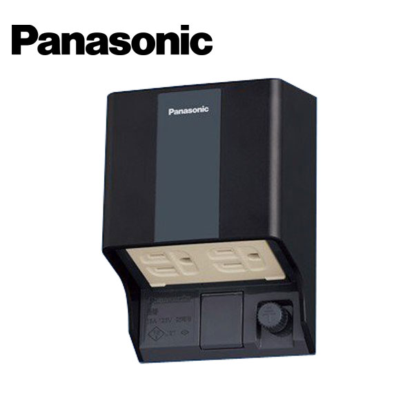 Rakuten - Panasonic/パナソニック WK4632B スマート接地防水ダブルコンセント 露出/埋込両用 ブラック【取寄商品】