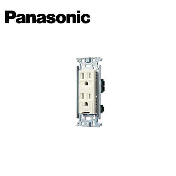 Rakuten - Panasonic/パナソニック WN1152K フルカラー埋込扉付アースターミナル付接地ダブルコンセント【取寄商品】