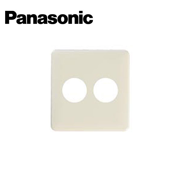 Rakuten - Panasonic/パナソニック WN6023W フルカラーモダン埋込コンセントプレート 2連 ミルキーホワイト【取寄商品】