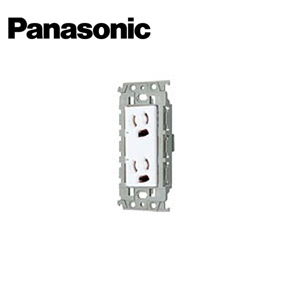 Panasonic/パナソニック WTL116249W アドバンスシリーズ埋込抜け止め接地ダブルコンセント 絶縁枠付 セラミックホワイト