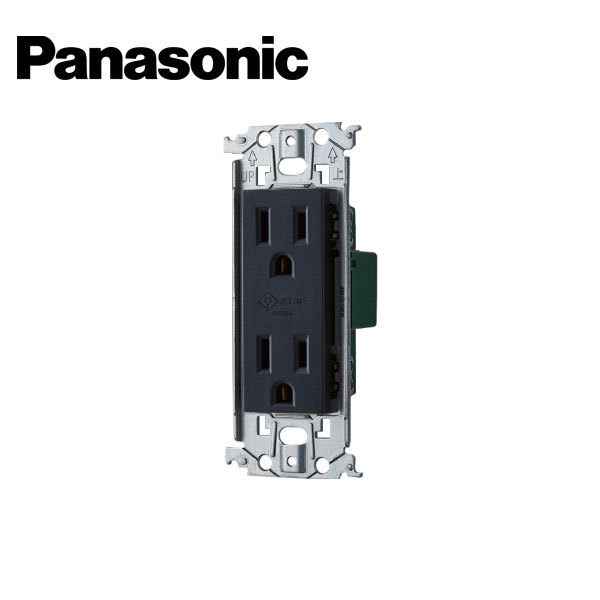 乐天商城 - Panasonic/パナソニック WTL13123MB 埋込接地ダブルコンセント 金属枠付 マットブラック【取寄商品】