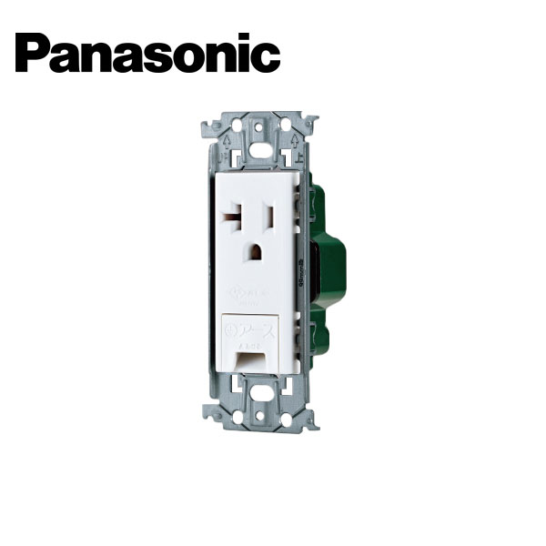 乐天商城 - Panasonic/パナソニック WTL19313MW 15A/20A兼用埋込アースターミナル付接地コンセント 金属枠付 マットセラミックホワイト【取寄商品】