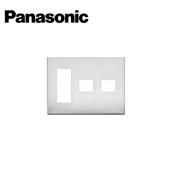 Panasonic/パナソニック WTV6275S1 グレーシアシリーズ スクエア Fプレート 3コ+1コ+1コ用 シルバーグレー【取寄商品】