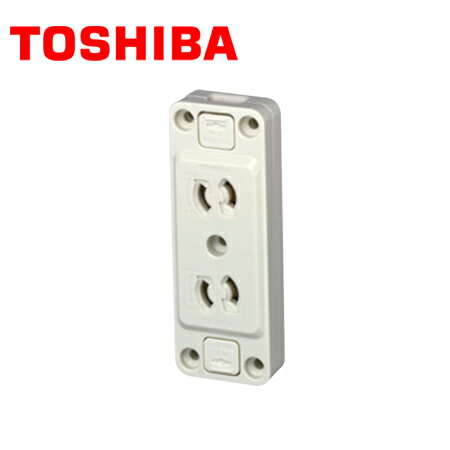 Rakuten - TOSHIBA/東芝ライテック DC1292 角形SL露出抜止ダブルコンセント 仮設用【取寄商品】
