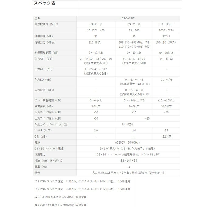 �����Ż� CBCA35W CS��BS��CATV�������֡�������35dB����