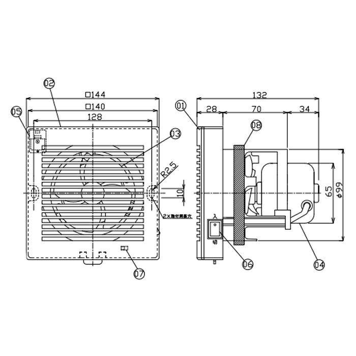 日本電興 AP-100S パイプ用ファンの紹介画像3