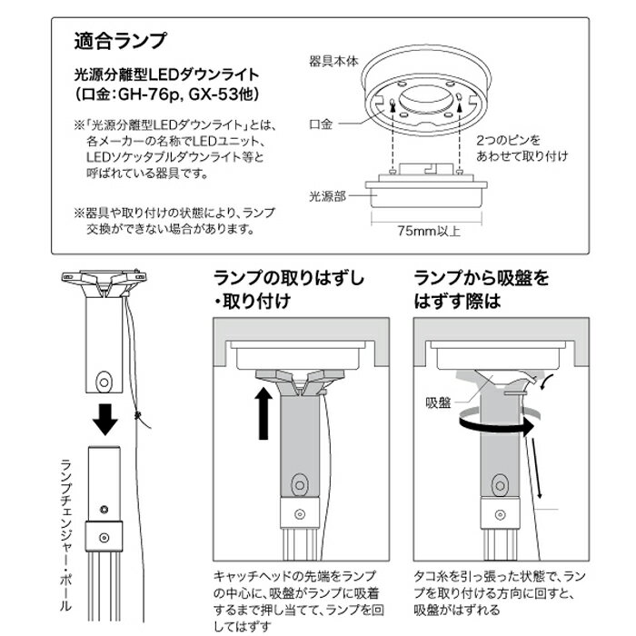 ジェフコム DLC-CH22 ランプチェンジャー用キャッチヘッド【取寄商品】 2