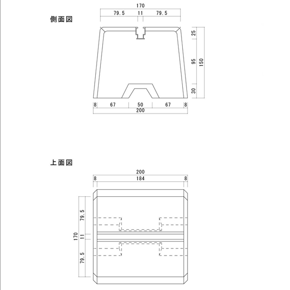 東洋ベース AG200-150 アングルベース(M10) 長さ200mm 高さ150mm ※受注生産品【取寄商品】 3