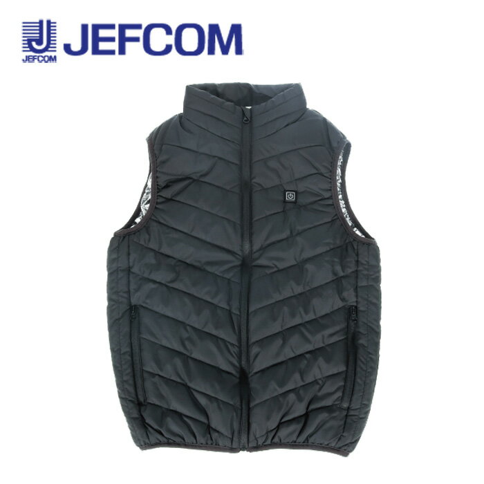 商品詳細製造ジェフコム品番TLV-30H仕様・品番：TLV-30H・サイズ：FREE（胸囲・胴囲105cm、着丈70cm）・素材：ポリエステル100%・本体サイズ・質量：525mm×40mm×700mm・370g・出力電圧：5V・出力電流：2A・温度切替（3段階）　高：約55℃（胸部ランプ赤色）　中：約45℃（胸部ランプ白色）　低：約35℃（胸部ランプ青色）・個装梱包：台紙、ポリ袋・個装サイズ・質量：W250×D320×H120mm・400g・原産国：中国説明・9箇所の発熱ユニットが身体を前後から温める・市販のモバイル電源（USBタイプA端子）を使用　モバイル電源収納ポケット接続ケーブル付・参考　白（中温）状態で10000mAhバッテリー使用の場合、　約4.5時間使用可能・左胸部電源切替スイッチの色で設定温度が確認できる・操作手順　1.市販のUSB端子付モバイル電源を、USBタイプA端子に取付ける。　2.ベストのスイッチ（左胸ワッペン）を約3秒長押しする。　3.ワッペンが赤く点灯することを確認する。　4.赤（高温）状態は、約5分で白（中温）へ自動的に切り替わります。　5.ワッペンのスイッチは、押す毎に赤→白→青へと切り替わります。　6.点灯時のスイッチを約3秒長押しすると停止します。備考※掲載画像と商品が異なる場合がございます。そういった場合はメーカー提供の代表画像として商品画像を掲載しております。恐れ入りますが商品名や仕様等をご確認頂き、お間違いのないようご注文下さいませ。