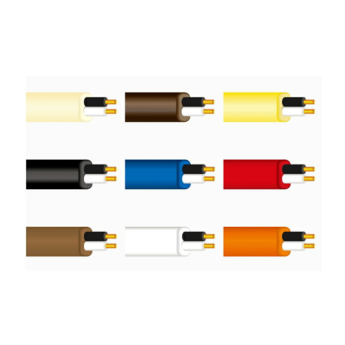カワイ電線 VAケーブル VVF 1.6mm×2C 白 600V 100m巻