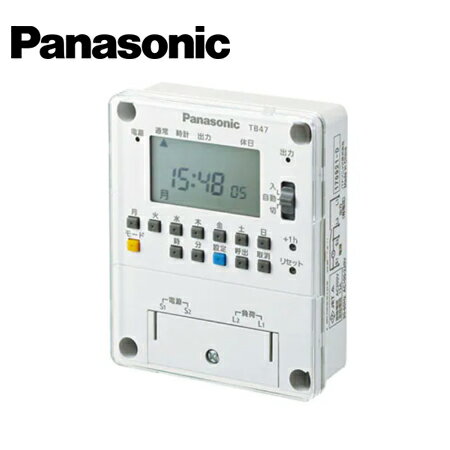Panasonic/パナソニック TB47K 週間式 タイムスイッチ（ボックス型・同一回路・タイマー出力/パルス出力/インターバル出力切替）