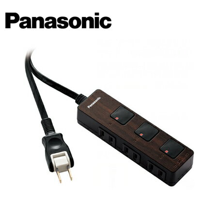 乐天商城 - Panasonic/パナソニック WHF2323BMDP 3個口 スナップキャップ付 2m ダークウッド パッケージ品 ザ・タップF エフ Premium【取寄商品】
