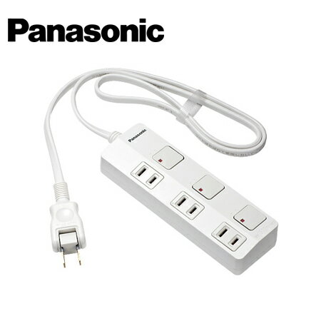 乐天商城 - Panasonic/パナソニック WHS25139WP 3個口 ACアダプター対応 スナップキャップ付 1m ホワイト パッケージ品 ザ・タップZ ゼット【取寄商品】