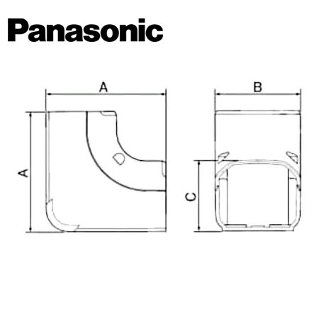 Panasonic/パナソニック DAS4180A エアコン配管材スッキリダクト インターナルエルボ 80型 ブラウン【取寄商品】