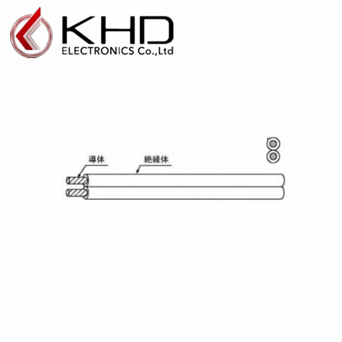 KHD VFF125GR ビニル平形コード 300V 1.25mm2 100m巻 灰 VFF1.25SQ×100mハイ