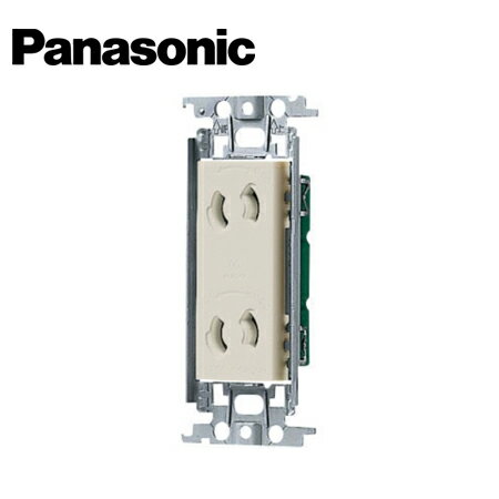 Panasonic/パナソニック WTF10623FK 埋込抜け止めダブルコンセント 金属枠付 ベージュ【取寄商品】