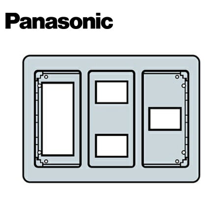 分電盤・架台・ドアホンのザイマのPanasonic/パナソニック WTF7786F コスモシリーズワイド21 簡易耐火コンセントプレート 6個用(3個＋2個＋1個用) ベージュ【取寄商品】｜アングル2
