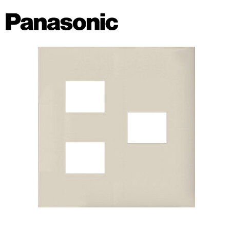 Panasonic/パナソニック WTF8773F コスモシリーズワイド21 簡易耐火用コンセントプレート 3個用(2個＋1..