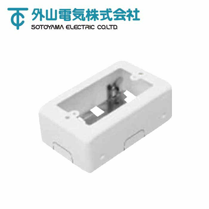 乐天商城 - 外山電気 M161 1個用スイッチボックス ワンタッチ A型 ホワイト