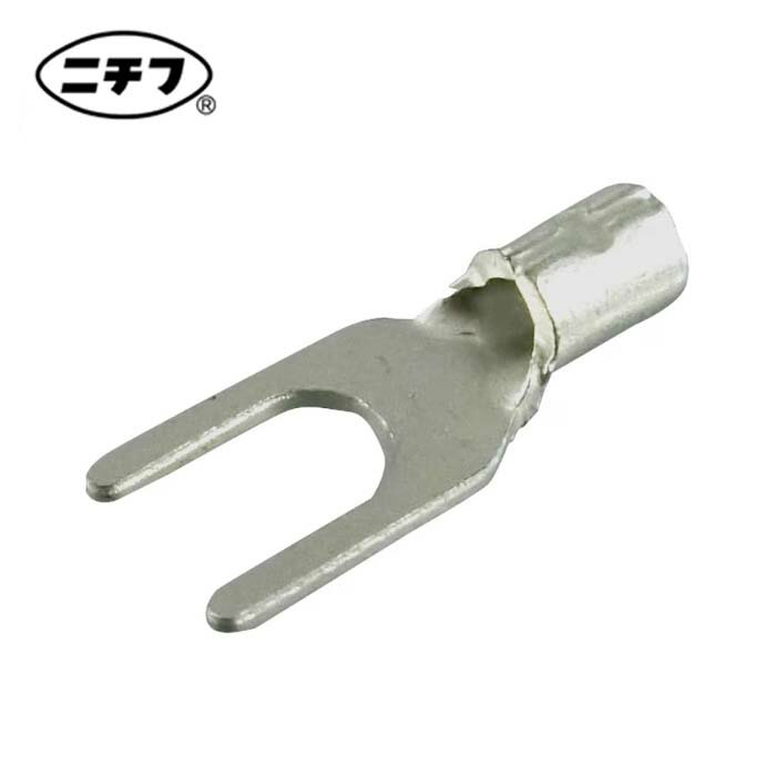 ニチフ 1.25Y-3.5 銅線用 裸圧着端子 先開形(Y形) 100個入
