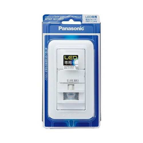 Rakuten - Panasonic/パナソニック WTKP1811WKP [壁取付]熱線センサ付自動スイッチ(2線式・3路配線対応形)(LED専用)