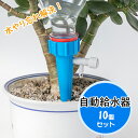 水やり 自動給水器 自動水やり器 10点セット 水やり サイフォン キャップ 自動給水 自動水やり 毛細管現象 自動 自動給水栓 鉢 プランター 園芸 観葉植物 自動給水装置 サイフォン式 紐付き 挿し込む 花壇 鉢植え草花 旅行 出張 留守 旅行 散水 潅水用具 送料無料