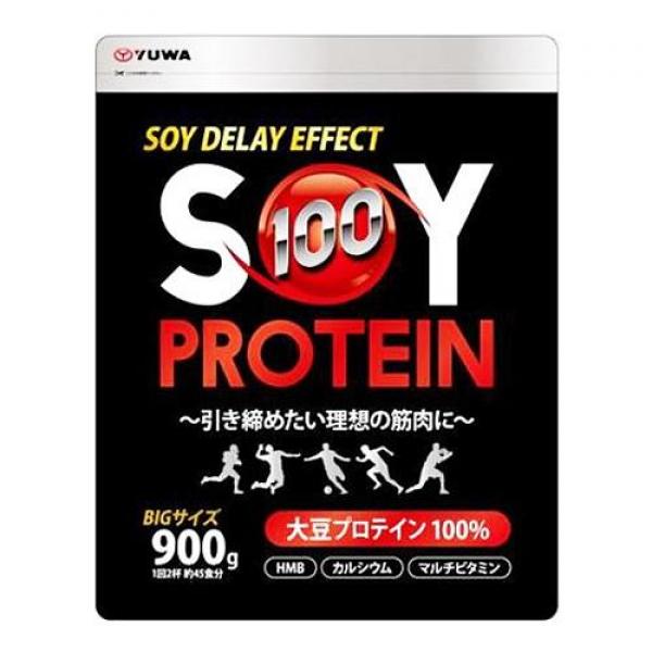 【商品名】 YUWA(ユーワ) ソイプロテイン 【このような場合に】 引き締めたい理想の筋肉に 【製造販売会社】 ユーワ（YUWA） 【ご使用について】 1回20g(付属のスプーン大盛り1杯)を目安に、200ml程度の水又は牛乳によく溶かし、速やかにお召し上がりください。 【原材料】 ●原材料名 大豆たんぱく、HMBカルシウム／卵殻カルシウム、V.C、ナイアシン、抽出V.E、パントテン酸Ca、V.B2、V.B1、V.B6、V.A、葉酸、V.D、V.B12、(一部に大豆・卵を含む) ●栄養成分表示（1食分(20g)当たり） 熱量75.2kcal、タンパク質17.46g、脂質0.58g、炭水化物0.02g、食塩相当量0.47g、カルシウム100mg、V.A 0.15mg、V.B1 0.22mg、V.B2 0.23mg、V.B6 0.22mg、V.B12 0.5µg、V.C 18.33mg、V.D 1µg、V.E 1.05mg、ナイアシン2.17mg、パントテン酸0.96mg、葉酸44µg、HMBカルシウム84mg 製品の特徴 ●大豆のみを主原料としたたんぱく質に、必須アミノ酸「ロイシン」からわずか5%程度しか生成されない貴重な成分「HMB」を配合。 ●更に、栄養バランスを考えた11種類のビタミンとカルシウムをプラスしたプロテインです。