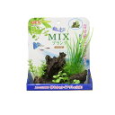 【3980円以上で注文可能】GEX 癒し水景 MIXプランツ ロック 1個入 (茶)