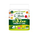 【3980円以上で注文可能】エリエール i:na(イーナ) トイレットティシュー 3.2倍巻 ダブル 4ロール入