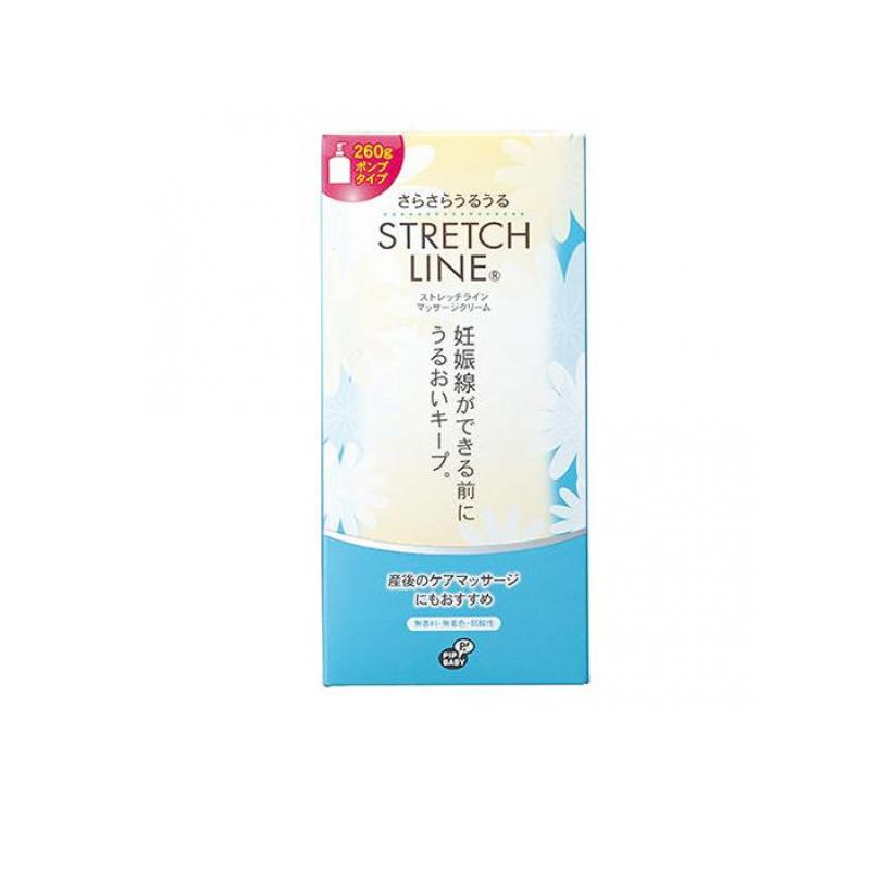 【送料無料!(地域限定)】ピップベビー ストレッチライン マッサージクリーム 260g (ポンプタイプ)