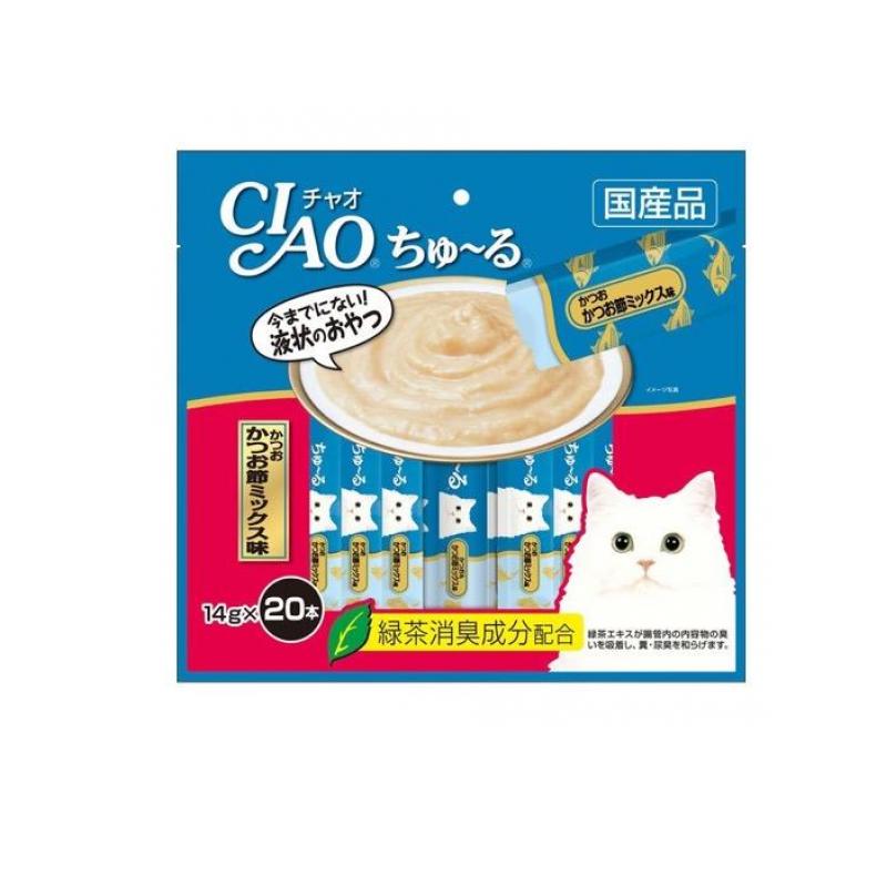 いなば 猫用おやつ CIAOちゅ〜る(チャオちゅーる) かつお かつお節ミックス味 14g (×20本入) 使用期限2024年10月のものを含む特価商品となっております