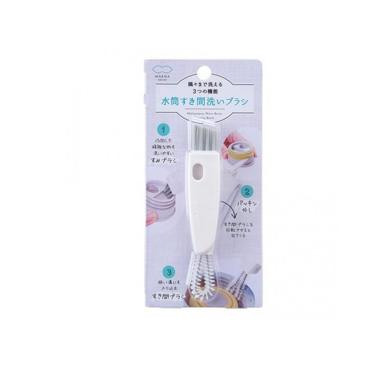 【送料無料！（地域限定）】マーナ 水筒すき間洗いブラシ ホワイト K683W 1個入