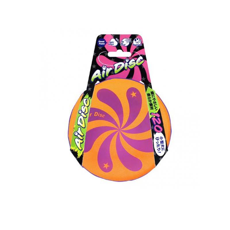 【送料無料！（地域限定）】エアディスクソフト120 小型犬用おもちゃ オレンジ 12cm (AD-02)