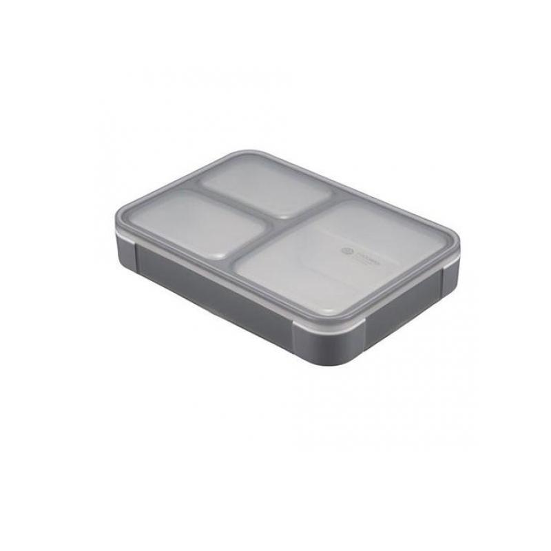 【送料無料！（地域限定）】CB JAPAN (シービージャパン) 薄型弁当箱 抗菌 フードマン 600 600mL (グレー)