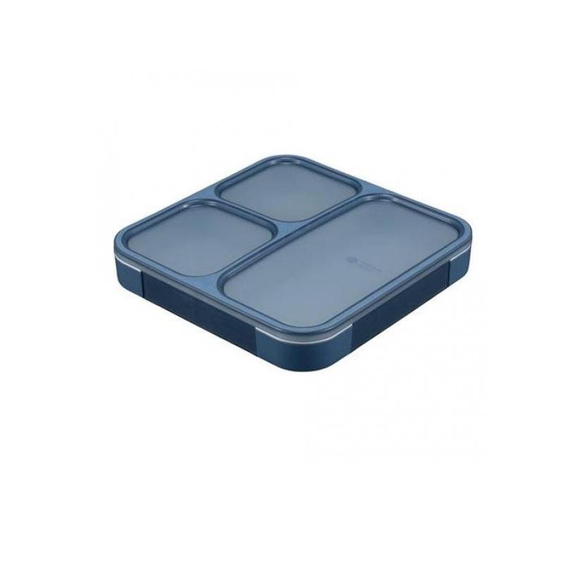 【送料無料！（地域限定）】CB JAPAN (シービージャパン) 薄型弁当箱 抗菌 フードマン 800 800mL (アッシュネイビー)